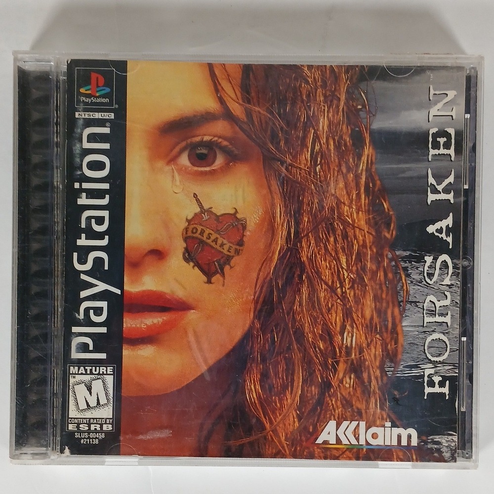 Forsaken PlayStation 1 PS1 Black Label Video Game Sony NTSC SLUS-00458 Acclaim